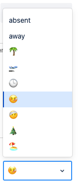 Jira vacation status symbols