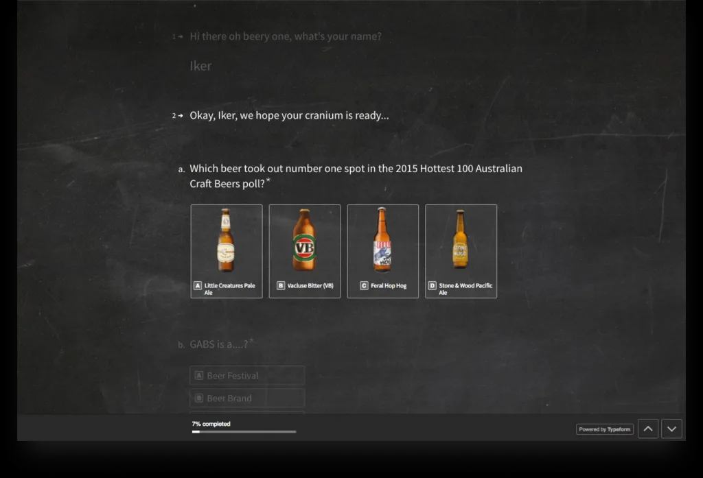 Typeform quizz