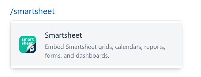 slash smartsheet command