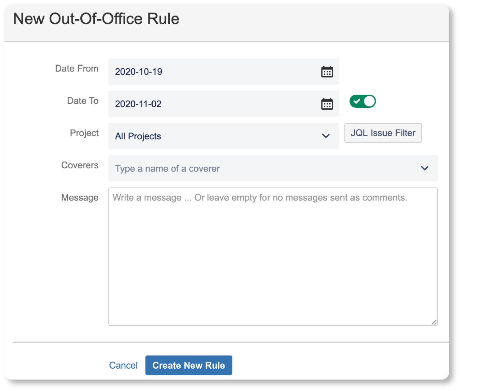 Vacation tracking - Automatic Assignment Rule with Out of Office