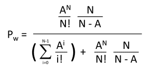 Erlang C formula for staffing global service desk