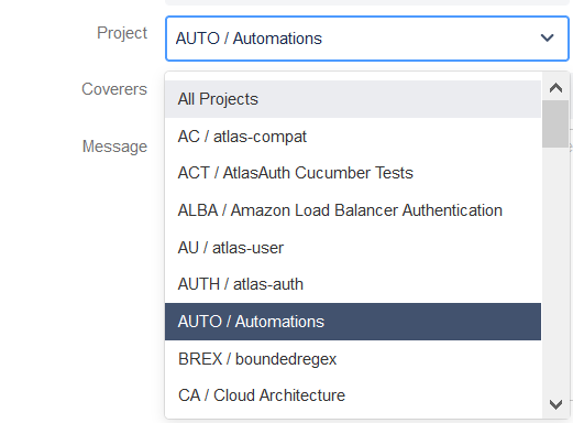 Selection of Jira project for automated assignments