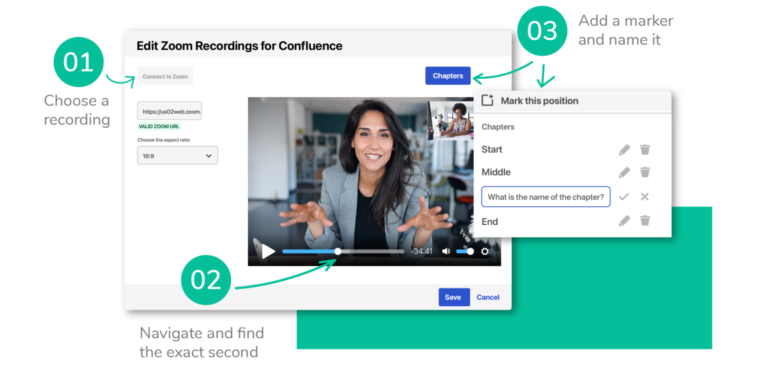 Insert Zoom recordings in Confluence