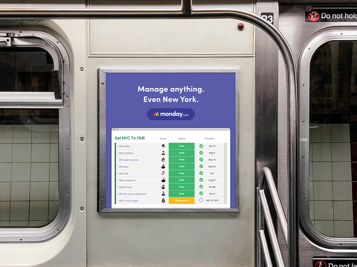 monday.com's NYC campaign 