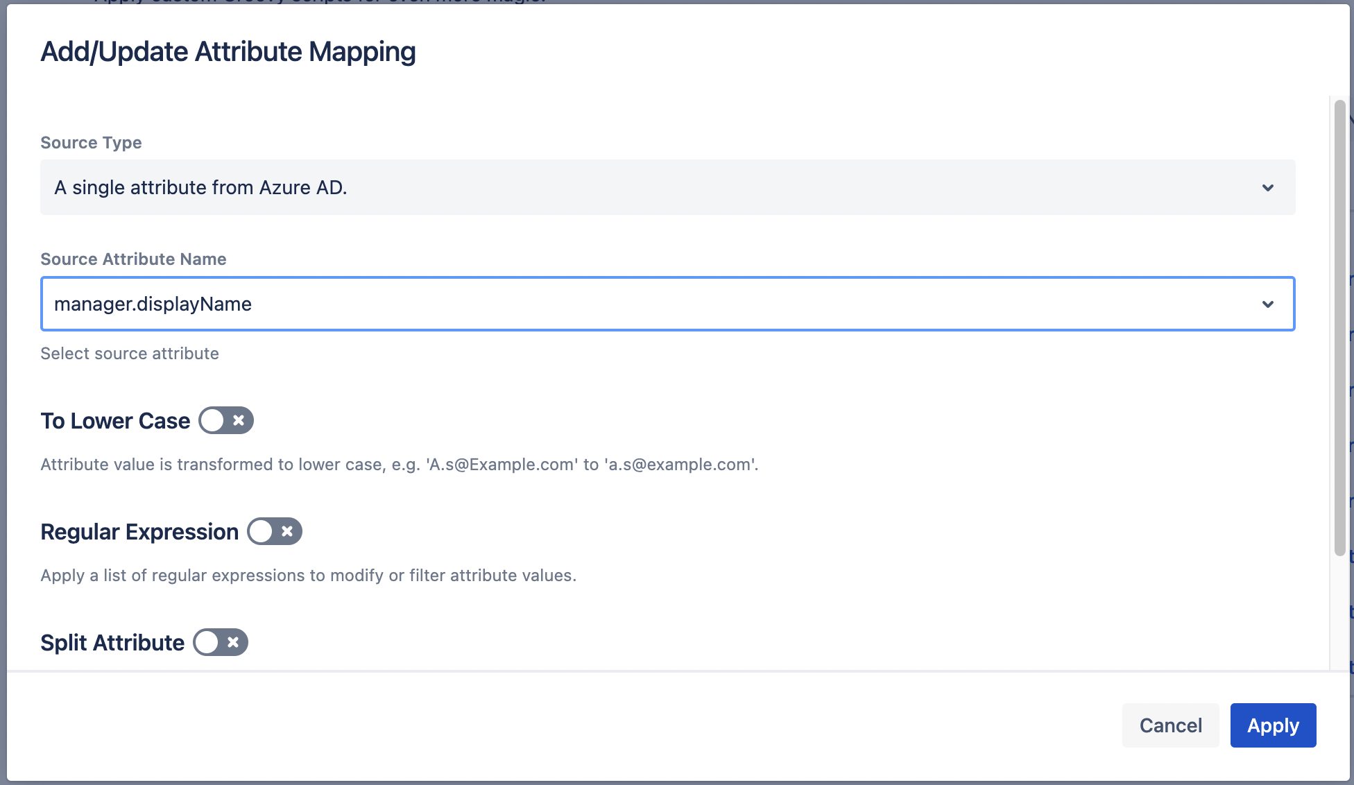 Mapping an attribute from Azure AD to an attribute in Linchpin User Profiles