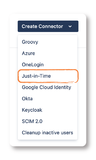 creating a Just in Time connector