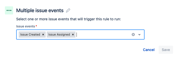 multiple issue events trigger