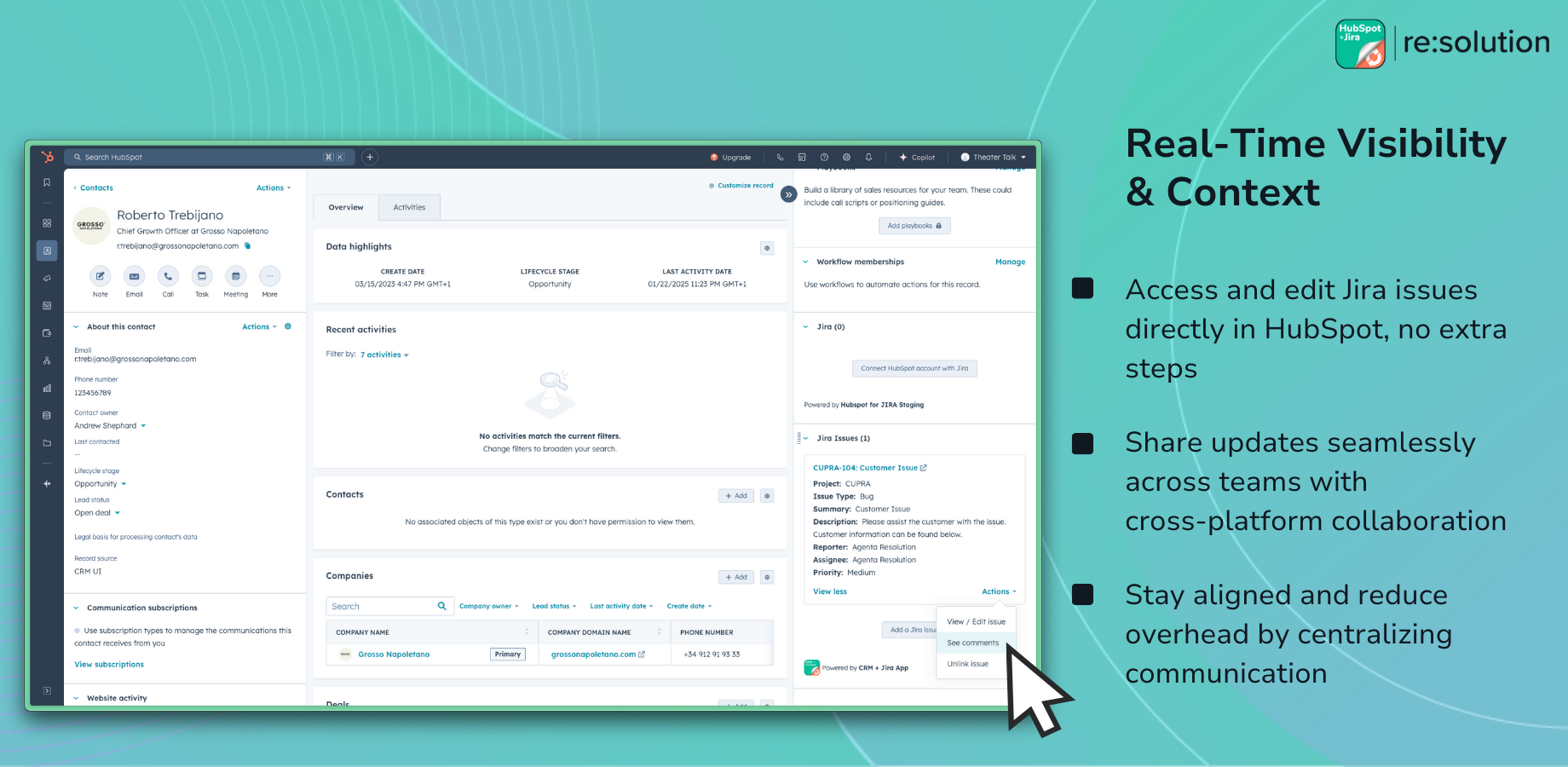 HubSpot for Jira