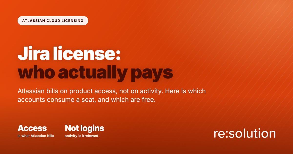 Jira license explained: Atlassian bills on product access, not on user activity