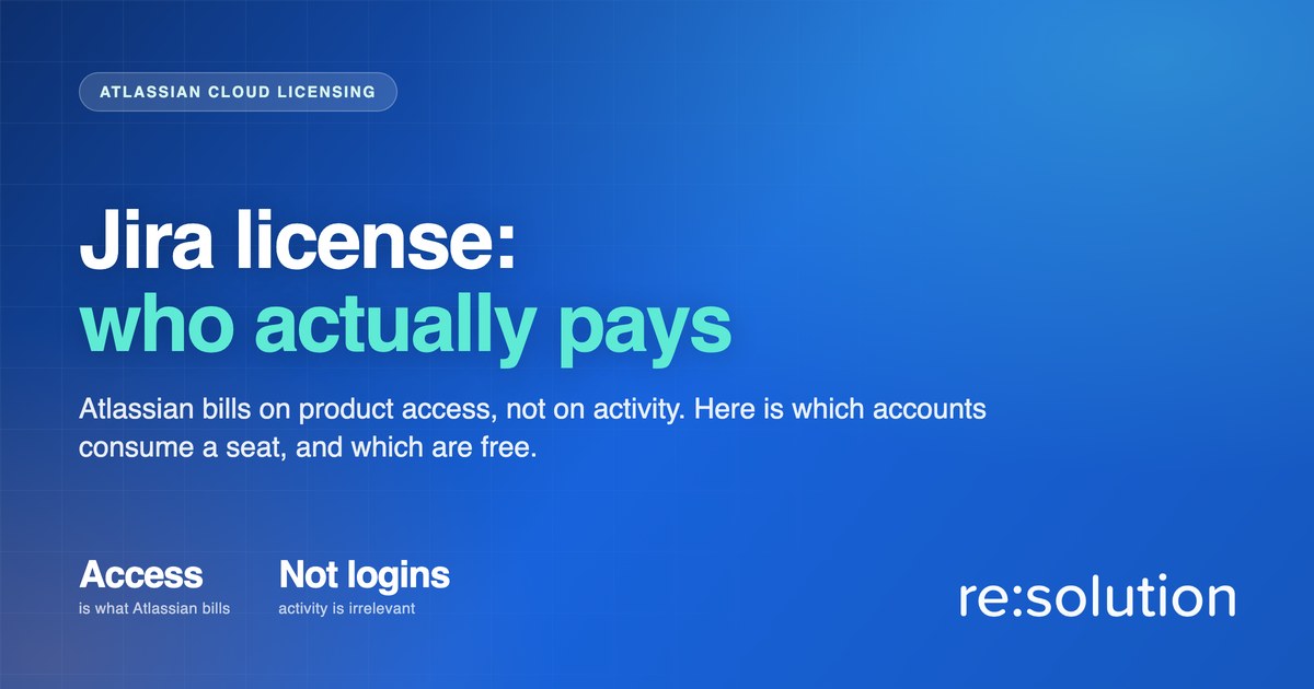 Jira license explained: Atlassian bills on product access, not on user activity